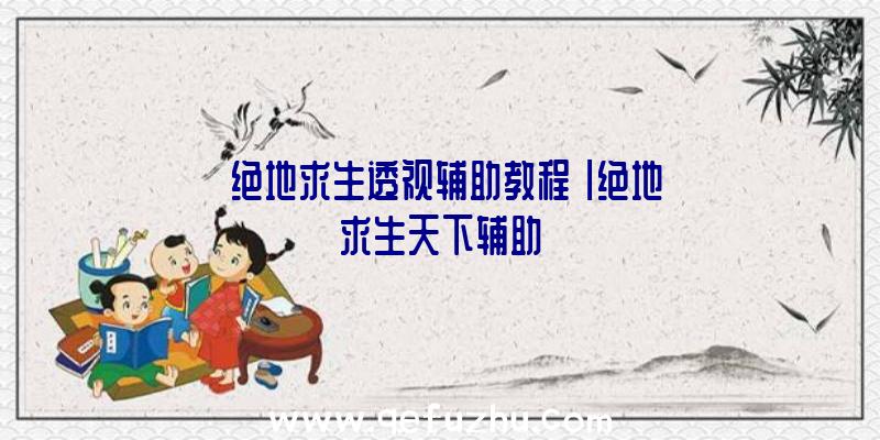 「绝地求生透视辅助教程」|绝地求生天下辅助